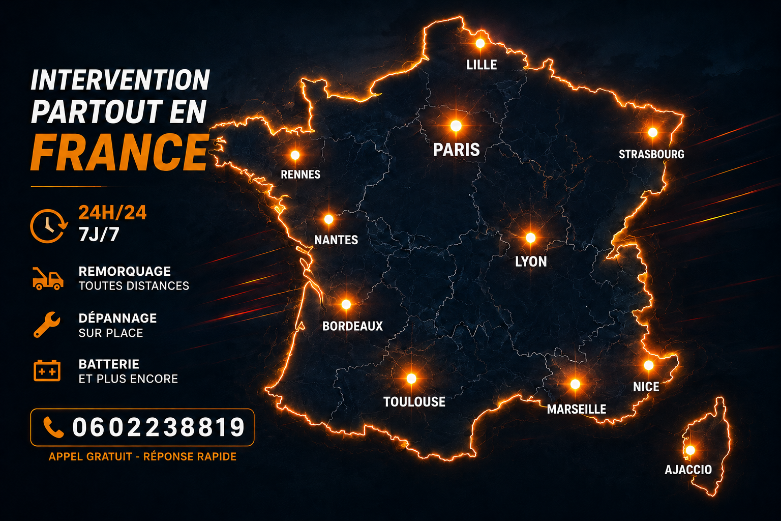 Dépannage rapide en France intervention urgence 24h